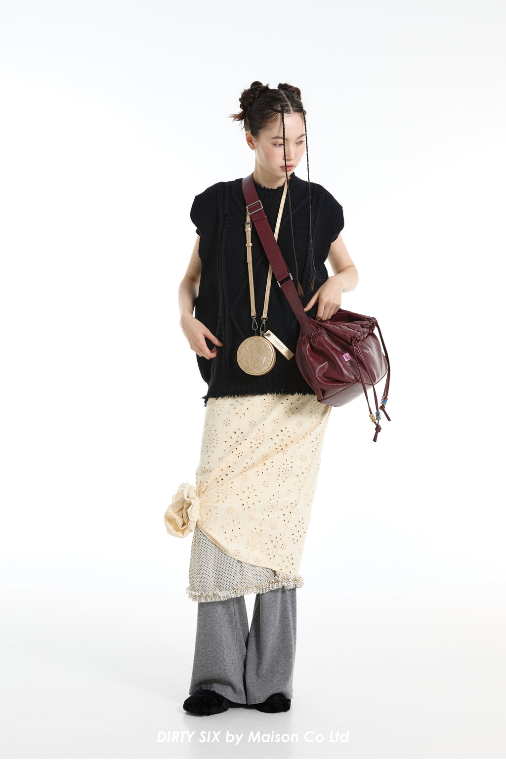 DirtySix Mani stacked bag contrasting natural stone Bag