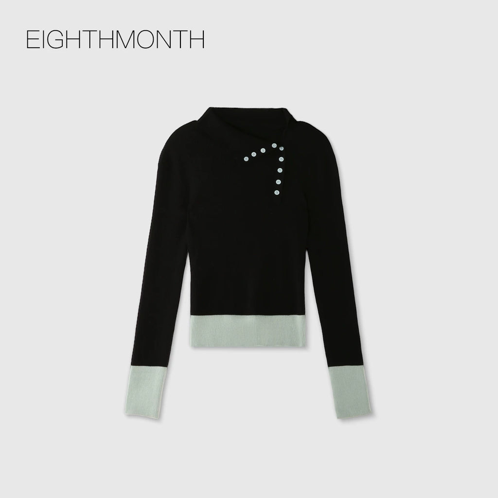 EIGHTHMONTH Contrasting Buttons Slim Slim Long Sleeves