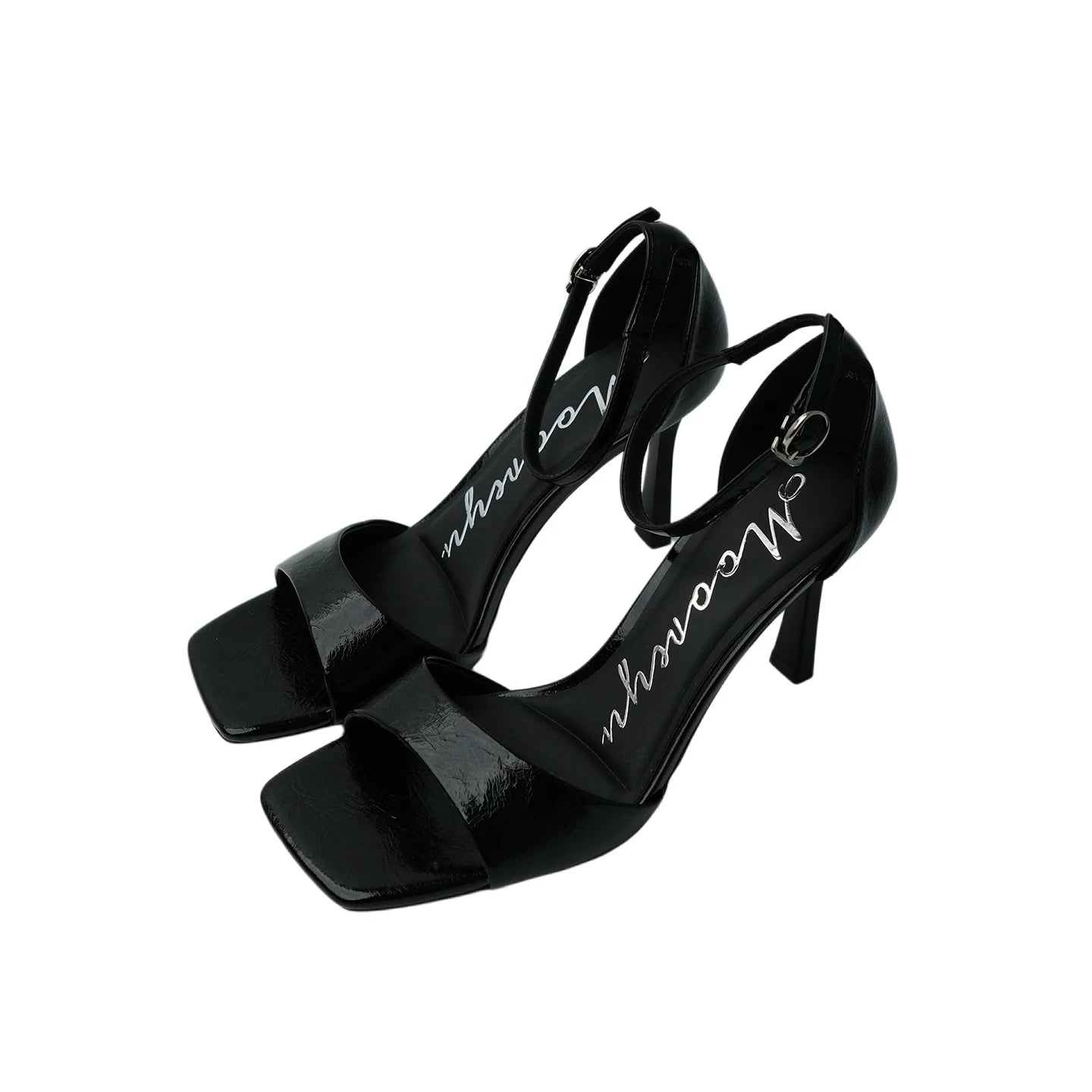 Mooreyu Square Head Versatile Open-toed Stiletto High Shoes