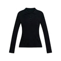 JCAESAR POLO Collar Pit Strip Knitted Bottom Long Sleeve