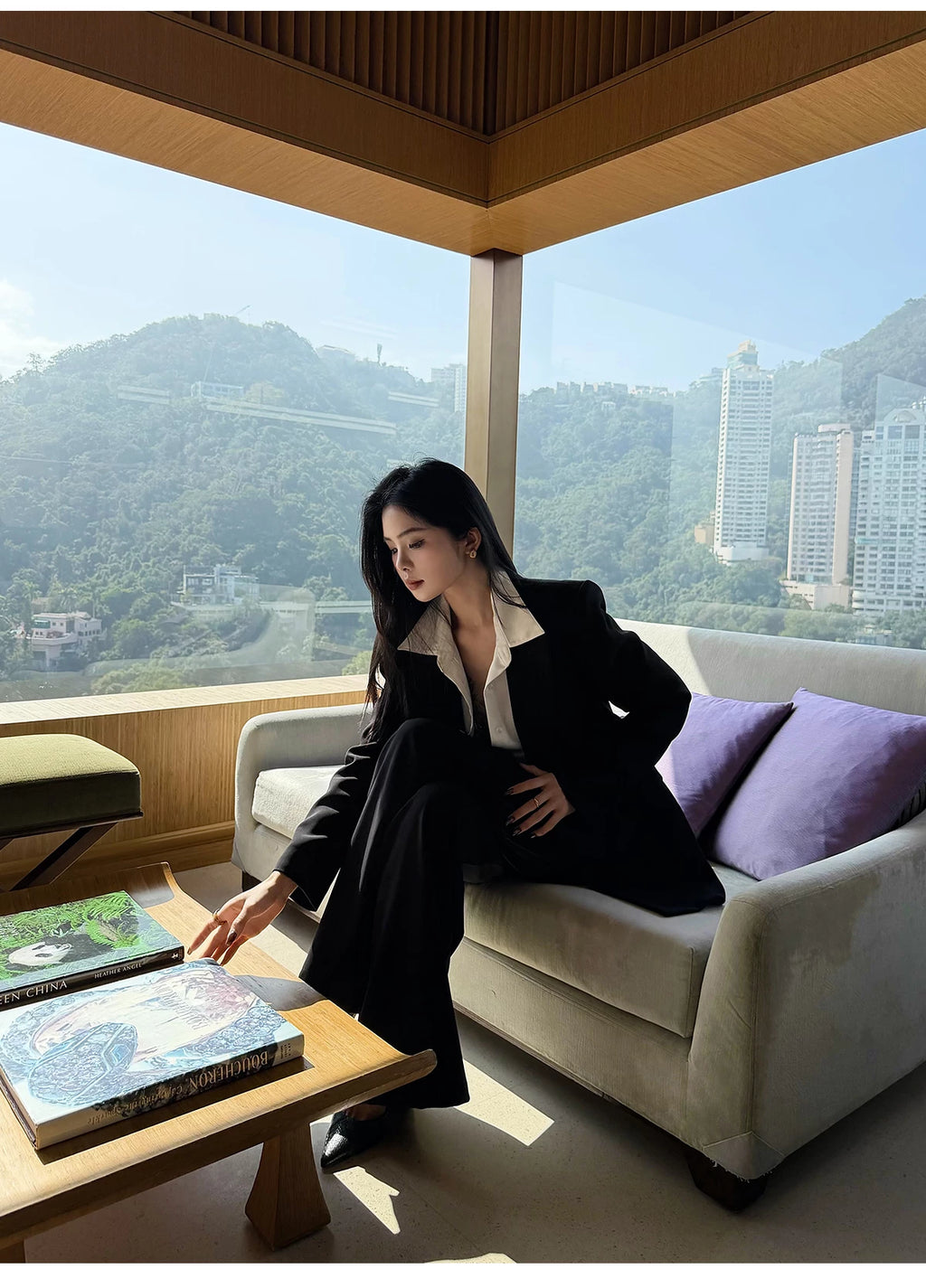 CHUYUQI Temperament Silhouette Suit Suit