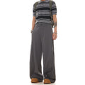 BTSG Silhouette Drape Loose-fitting Wide-leg Slacks