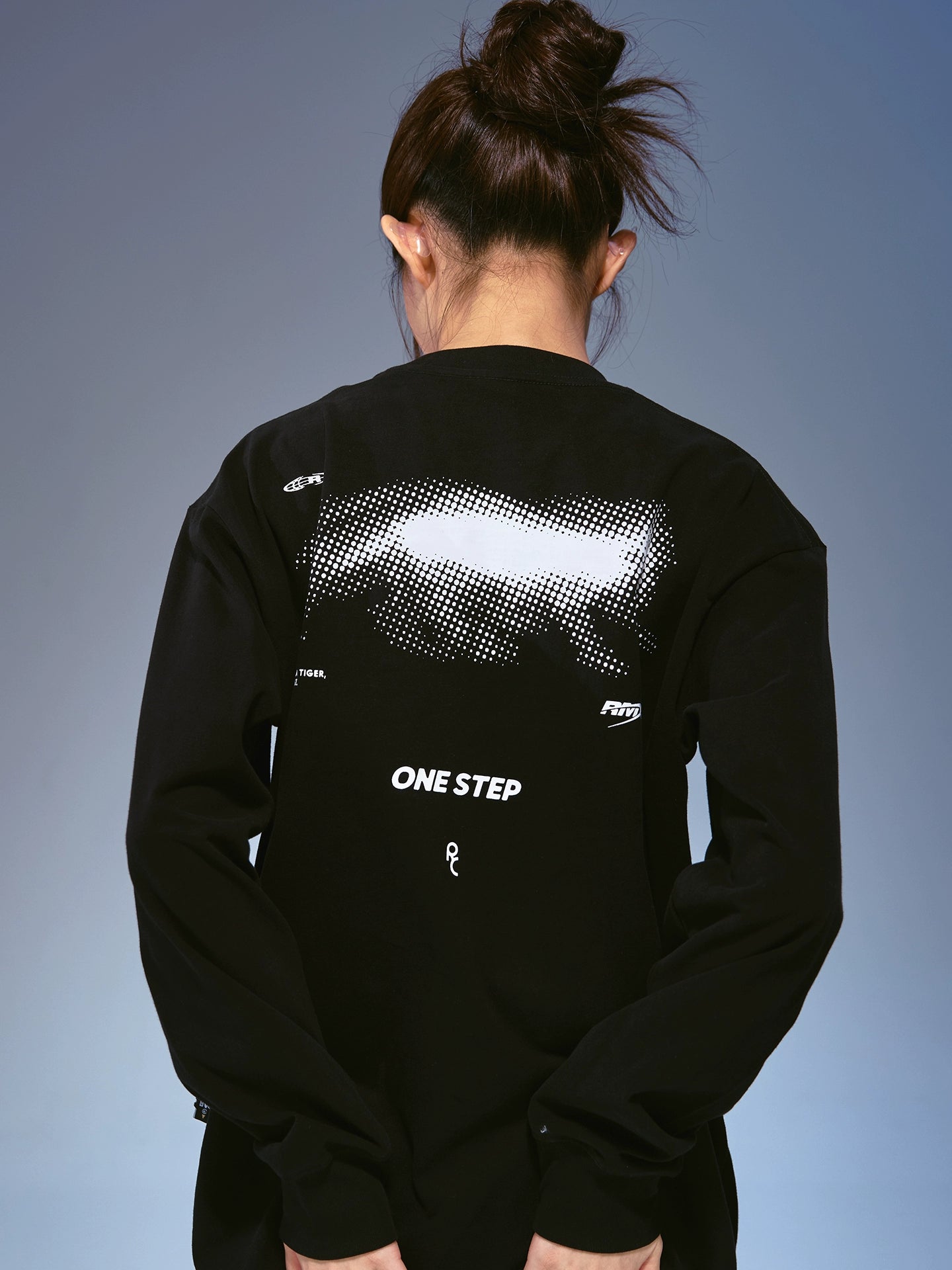 Remedy Phantom Cat Print Loose Long Sleeves