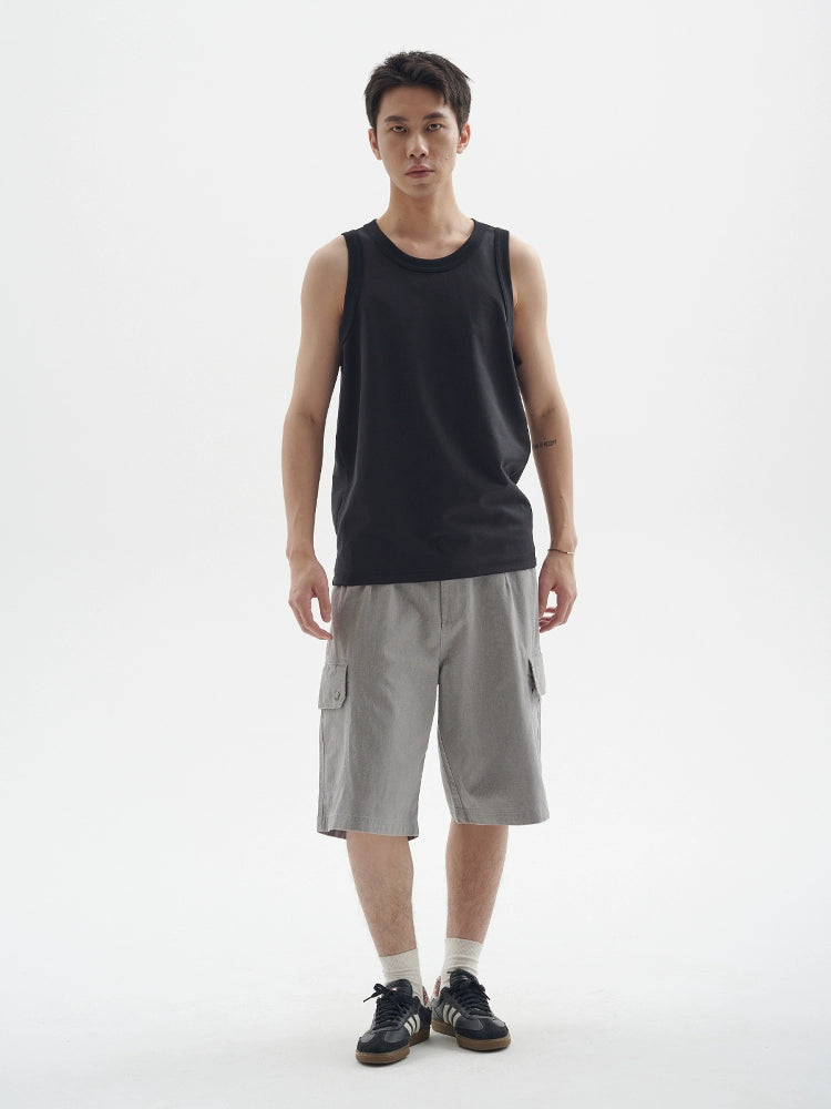 BUTTBILL Waffle Cool Tank Top Bottoming Shirt