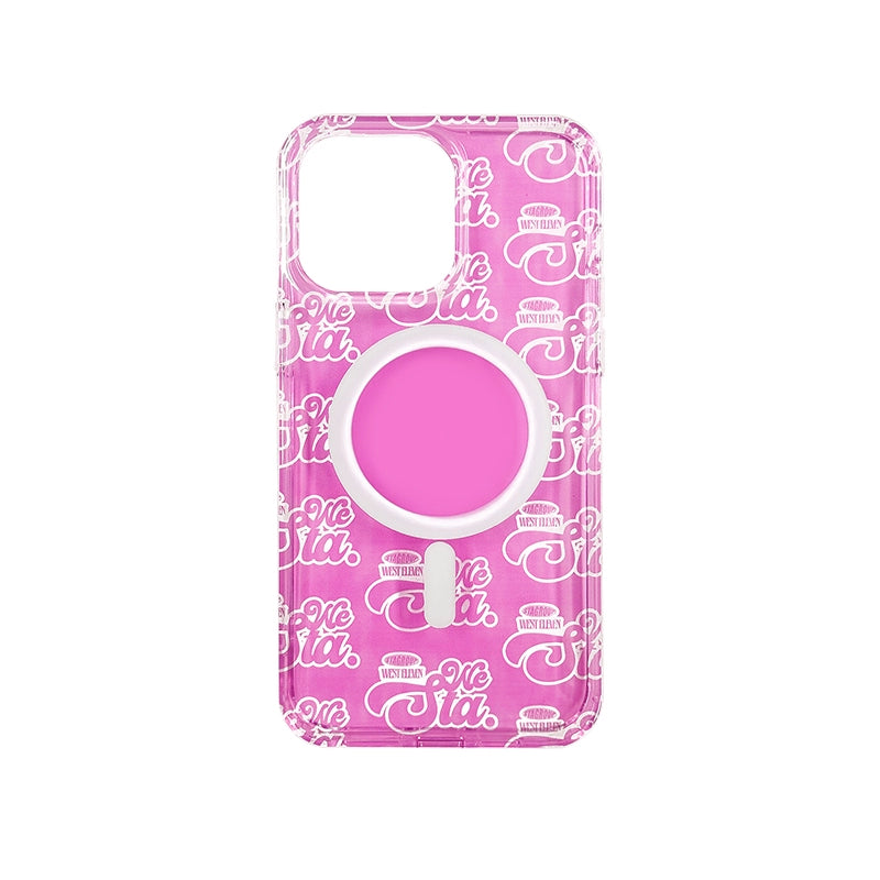 WESTELEVEN Apple Two-color Transparent Silicone Magnetic Mobile Phone Case