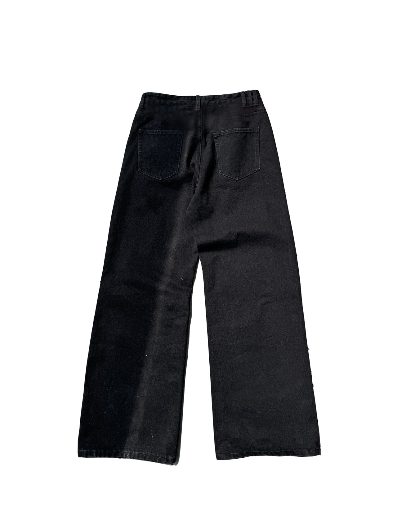 No E Mosen Plaid Stud Baggy Jeans