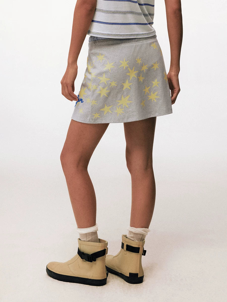 CONP Star Print Casual Sports Skirt