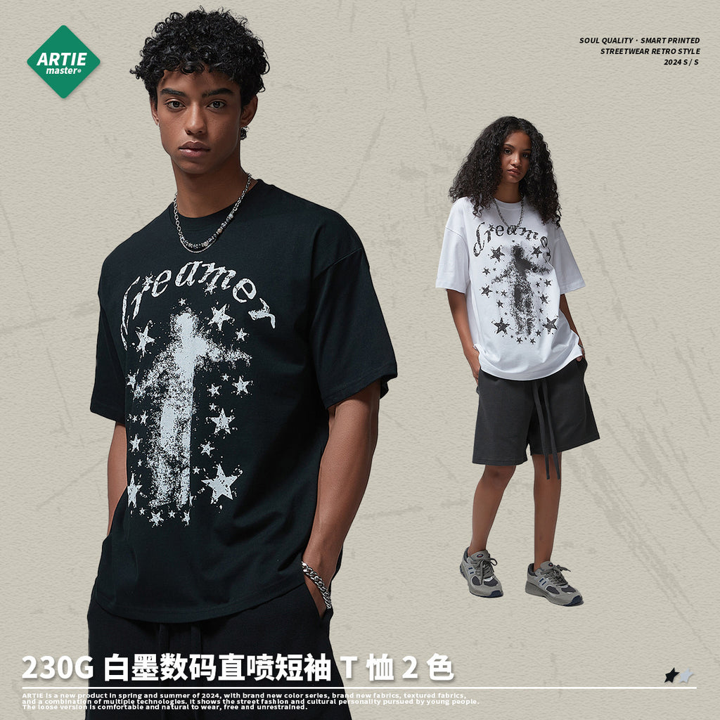 ARTIE Round Neck Trendy Brand Loose Printing Tee