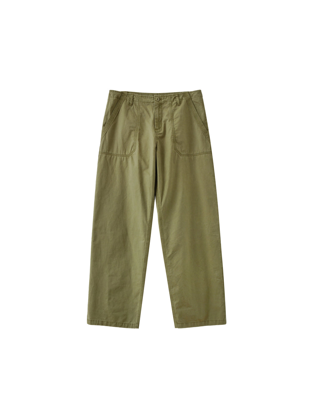 BUTTBILL Japanese Enzyme Washed Straight Loose Tooling Deck Pants