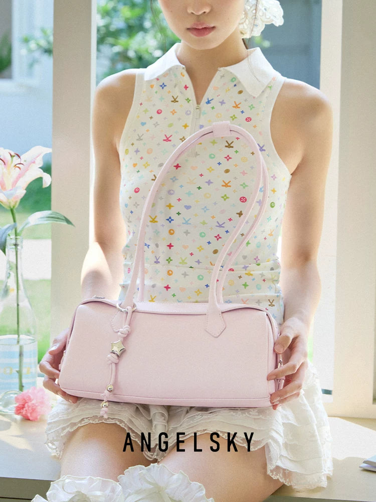 ANGELSKY Vintage Suede Simple Handbag