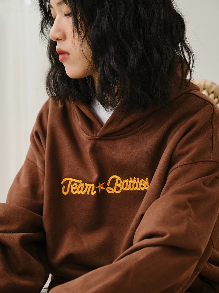 Battles Chain Embroidered Terry Hooded Sweater