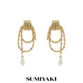 SUMIYAKI Multi-layer Chain-wound Pearl Earrings
