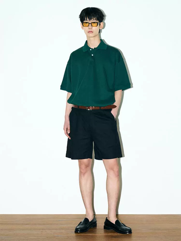 PARTIMENTO Casual Solid Color Loose Knitted Tee