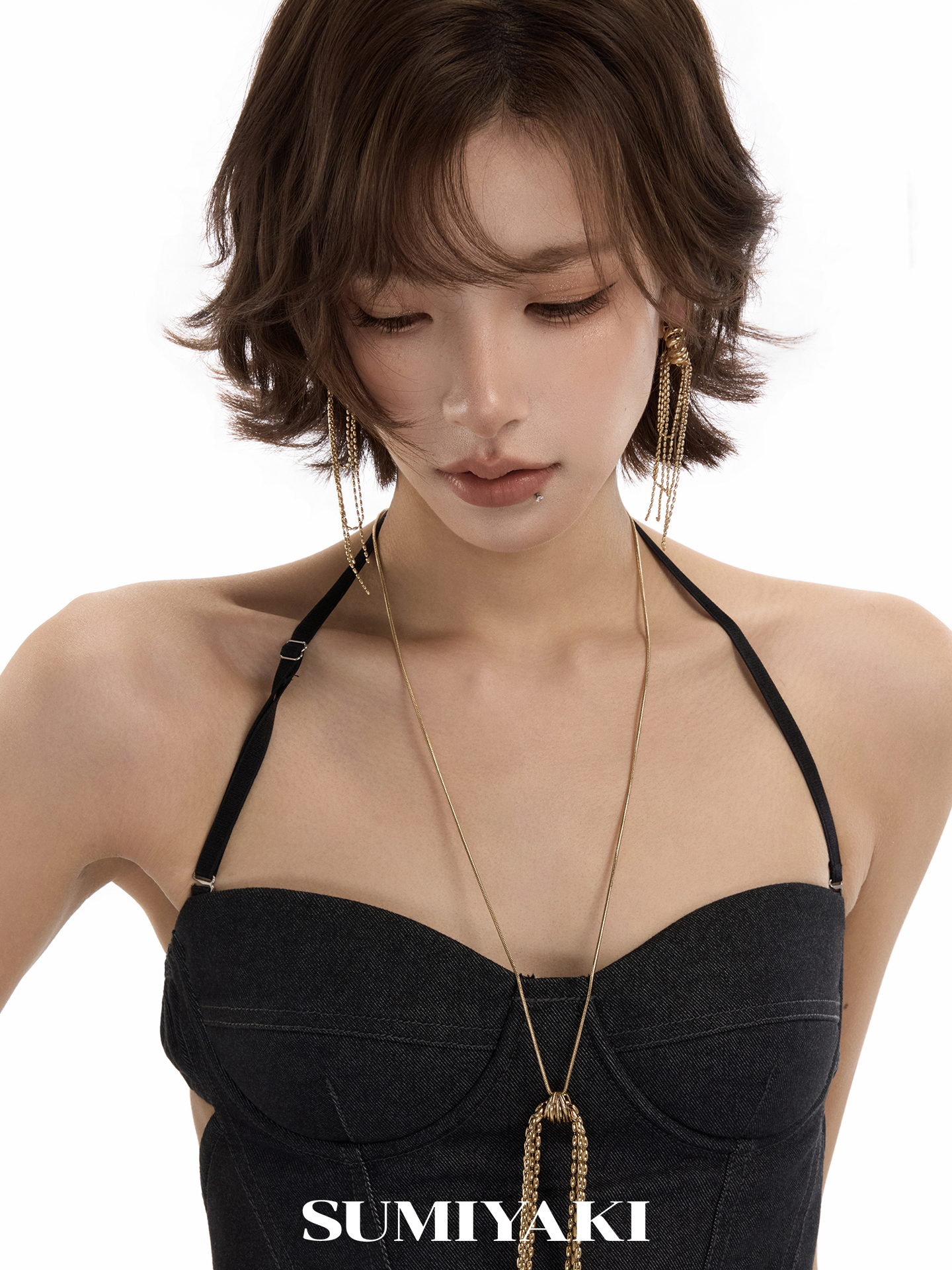 SUMIYAKI Multi-layer Chain Earrings