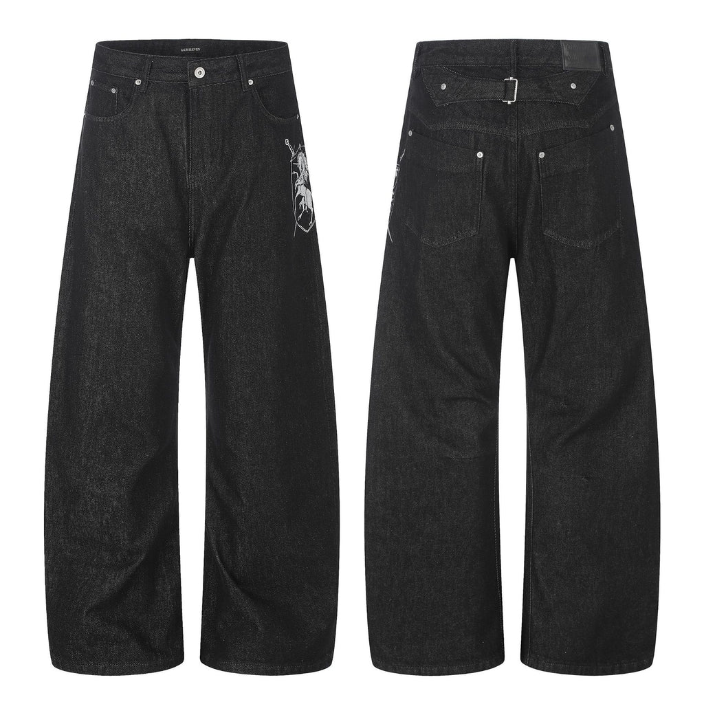 11KN Loose Versatile Straight Wide Leg Pants