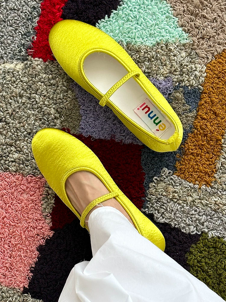 Ennui One-pedal Women's Shallow Mouth Mary Jane Flats