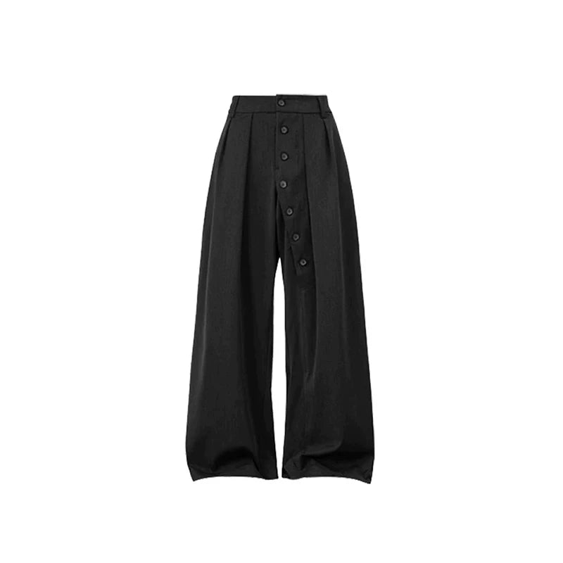 TWOMOONS Curved Button-down Trousers