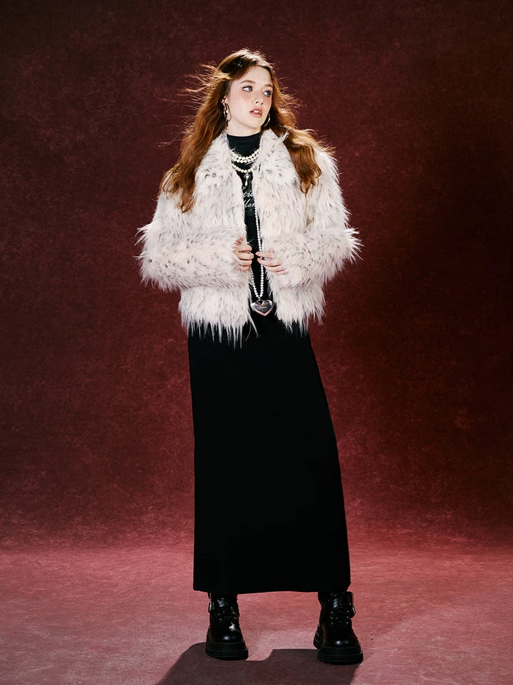 Imone Small Fragrant Style Imitation Fur Plush Short Coat