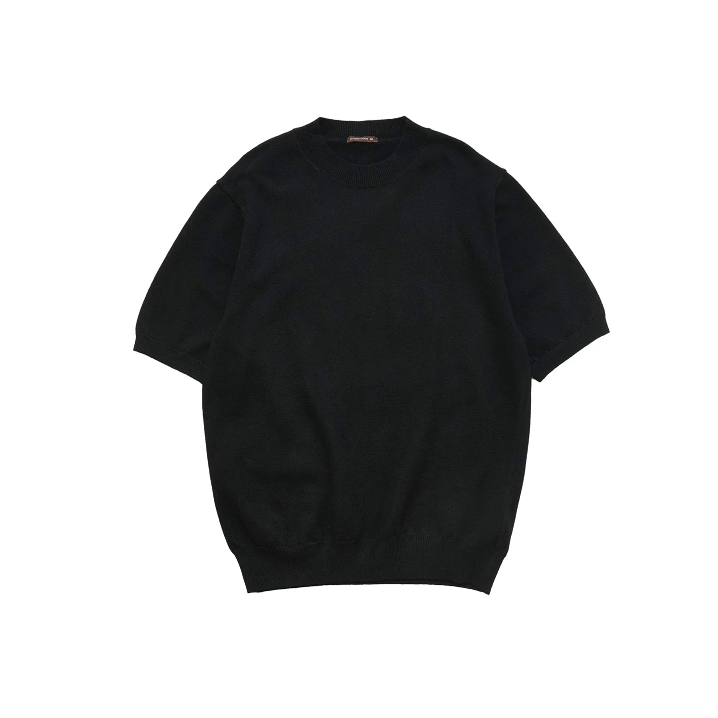 LIVINGTOWN Vintage Versatile Crew Neck Knitted Tee