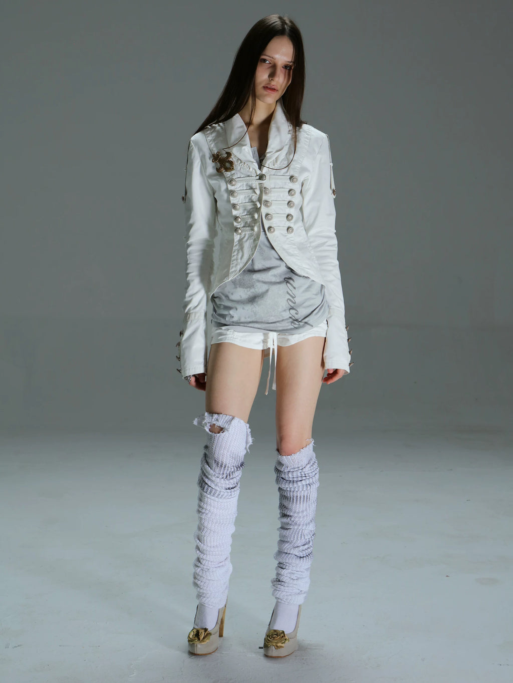 DoublePunch Leather Short Long-sleeved Jacket