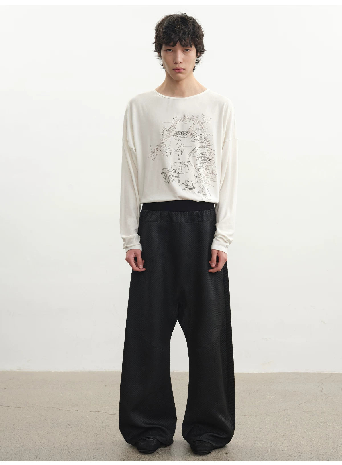 JCAESAR Piano Music Print Long Sleeve
