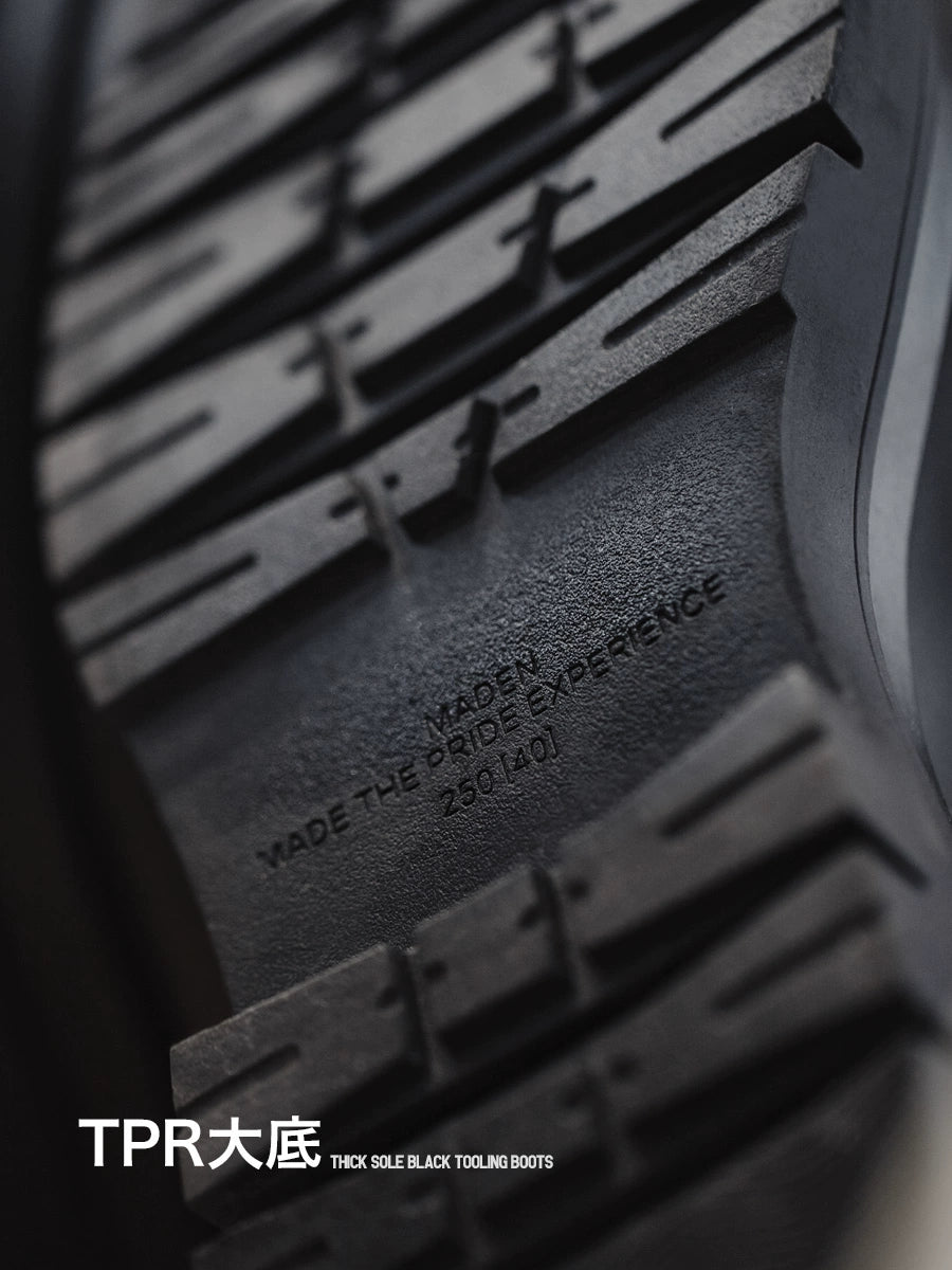 Maden High-top British Style Thick-soled Heightening Casual Tooling Boots