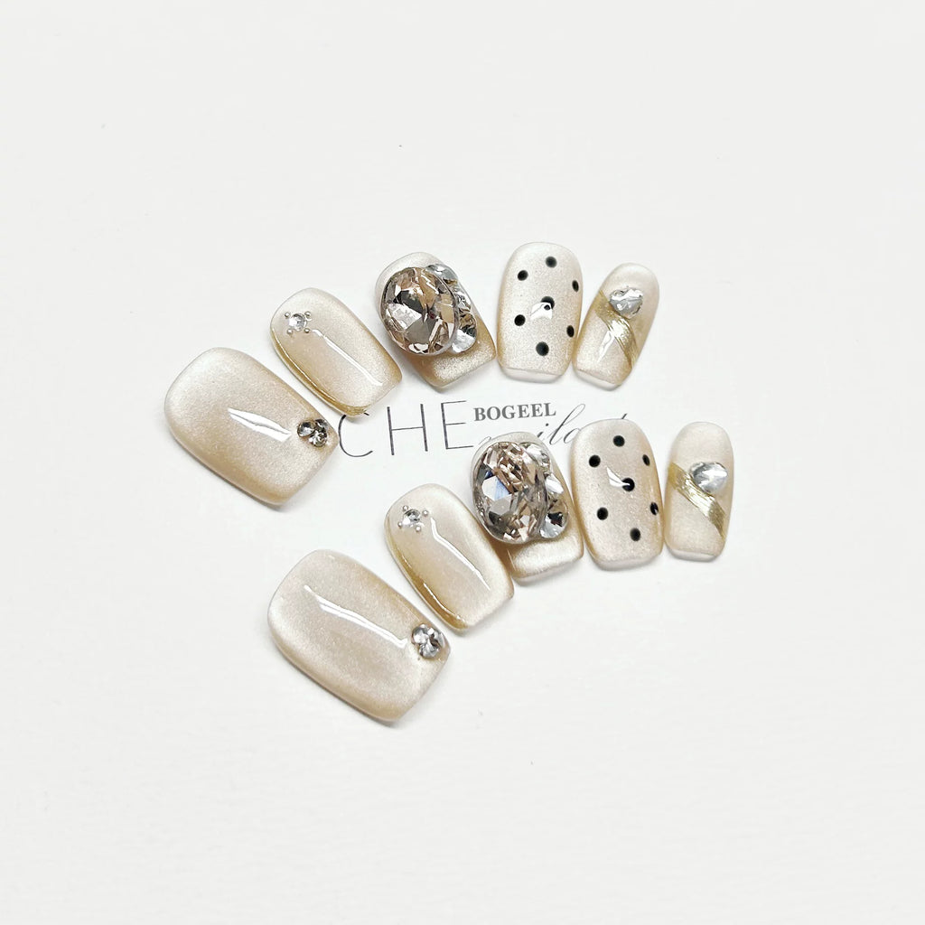 BOGEEL Polka Dot Flash Diamond High-end Short Wearing Armor