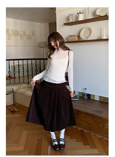 Kano Stretch Jacquard Embroidered Semi-turtleneck Bottoming Shirt