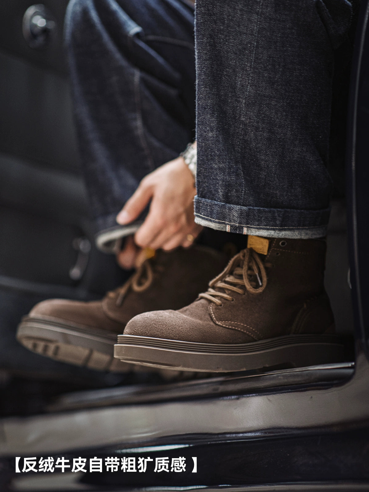Maden Casual Retro Thicksole Medium and High Top Fur Martin Boots