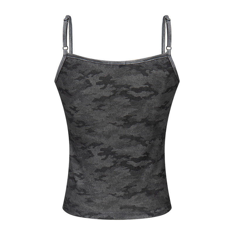 Nariele Street Style Camouflage Small Suspender Vest