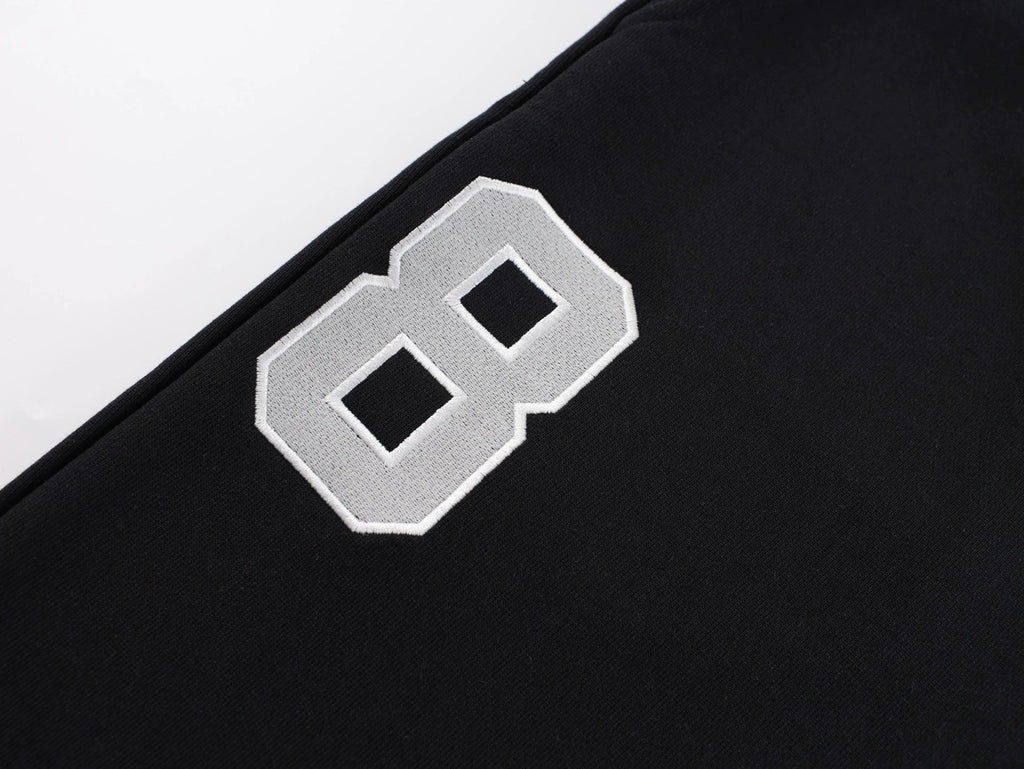 VOWPROGRESS Drawstring Splicing Wide-leg Embroidered Sweatpants