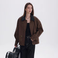 CHOR Lapel Korean Simple Cropped Jacket