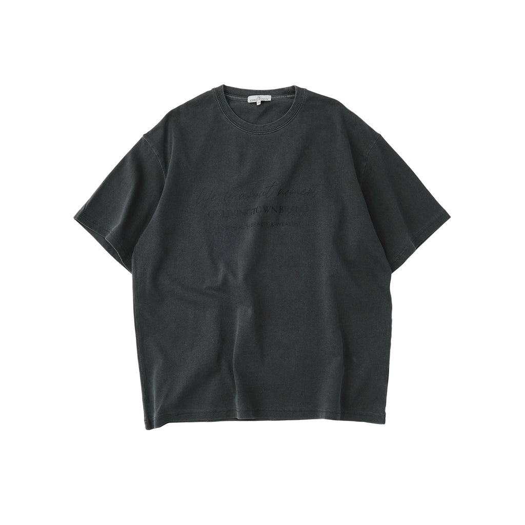 LIVINGTOWN Vintage Letter Print Casual Loose Tee