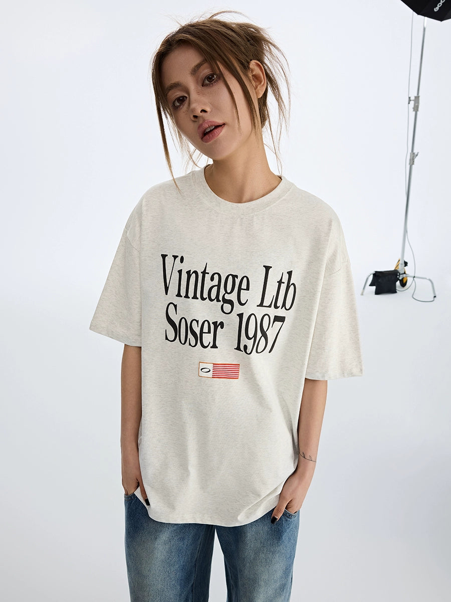 SOSER Tide Brand Letter Printed Tee