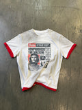 VOWPROGRESS Contrast Casual Round Neck Tee