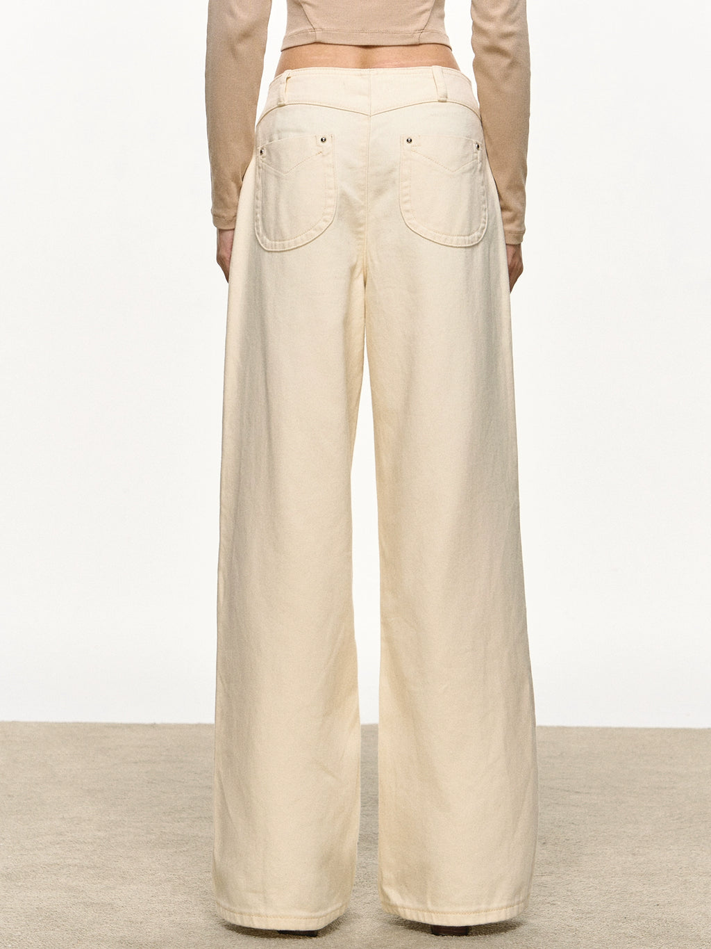 Anna Aneae Straight Casual Wide-leg Jeans