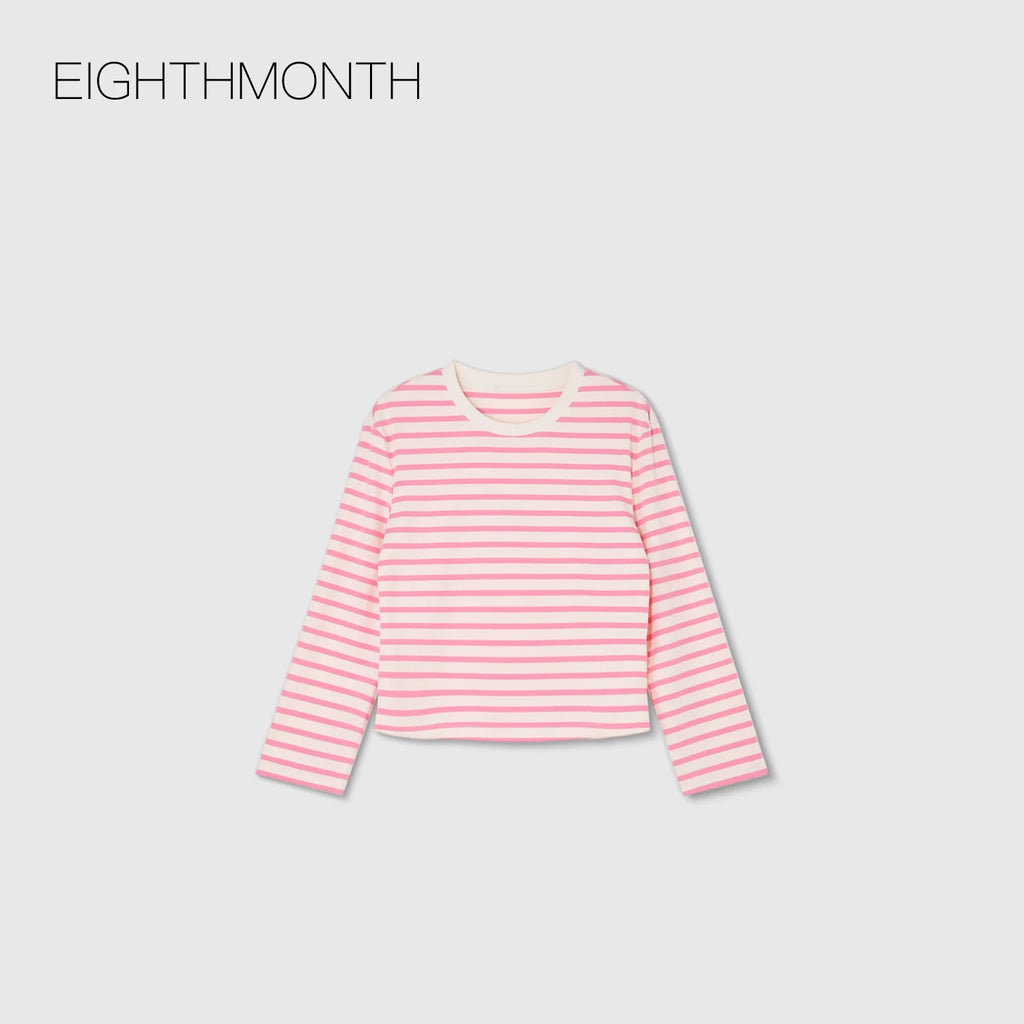 EIGHTHMONTH Striped Short Casual Long Sleeve