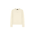 PLUS NO LOGO Casual Bamboo Pattern Round Neck Long Sleeve