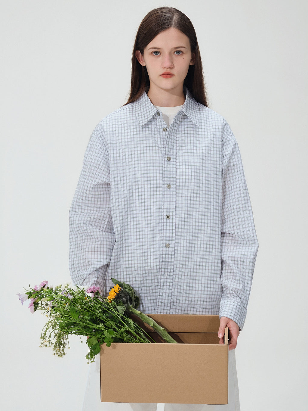 LIVINGTOWN Premium Check Long Sleeve Shirt