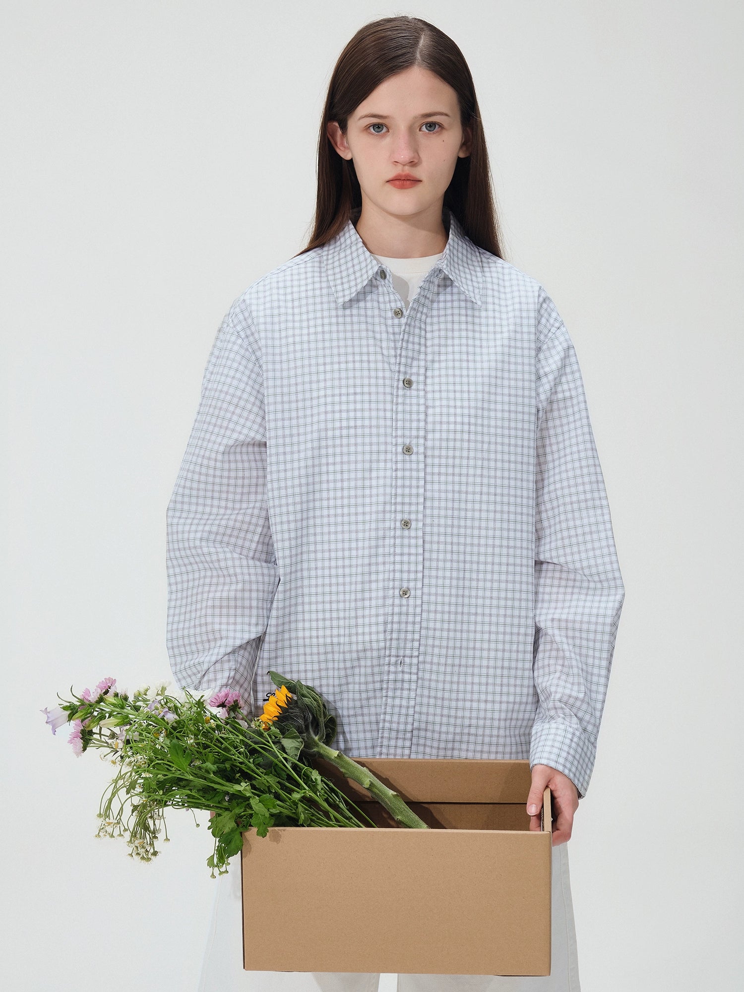 LIVINGTOWN Premium Check Long Sleeve Shirt