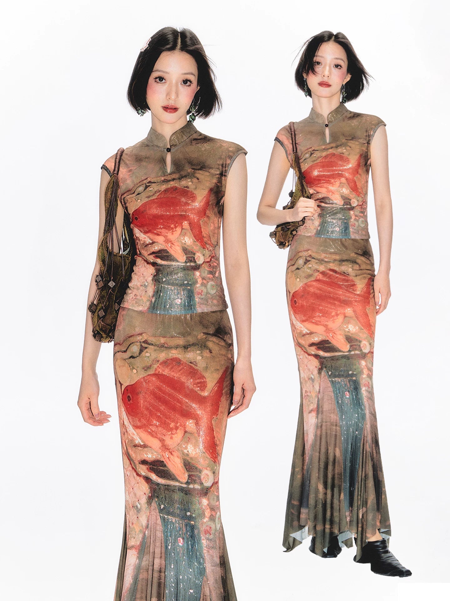 YEDM Goldfish Print Mesh Set