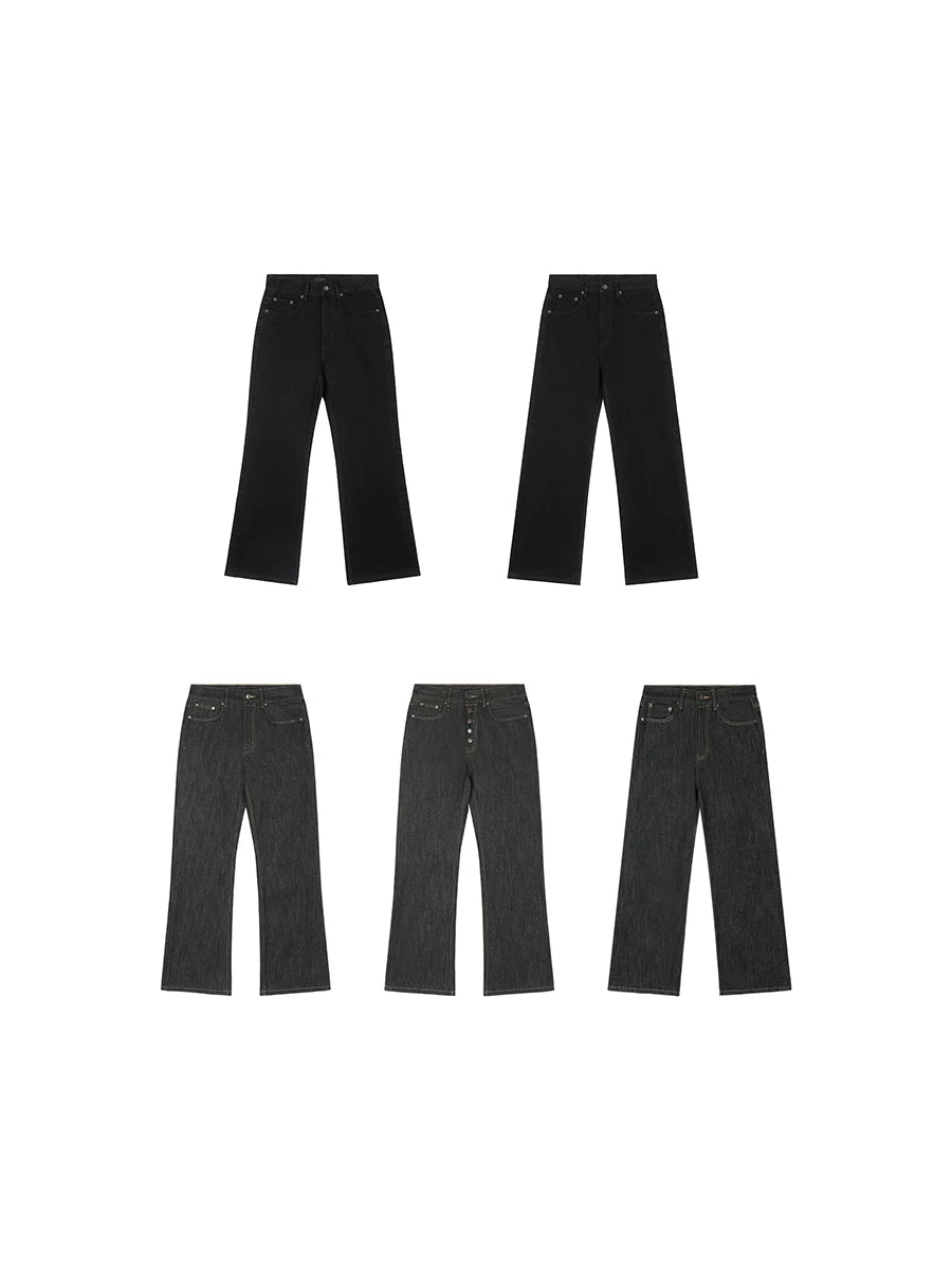 PLUS NO LOGO Micro-straight Tube Five-button Jeans