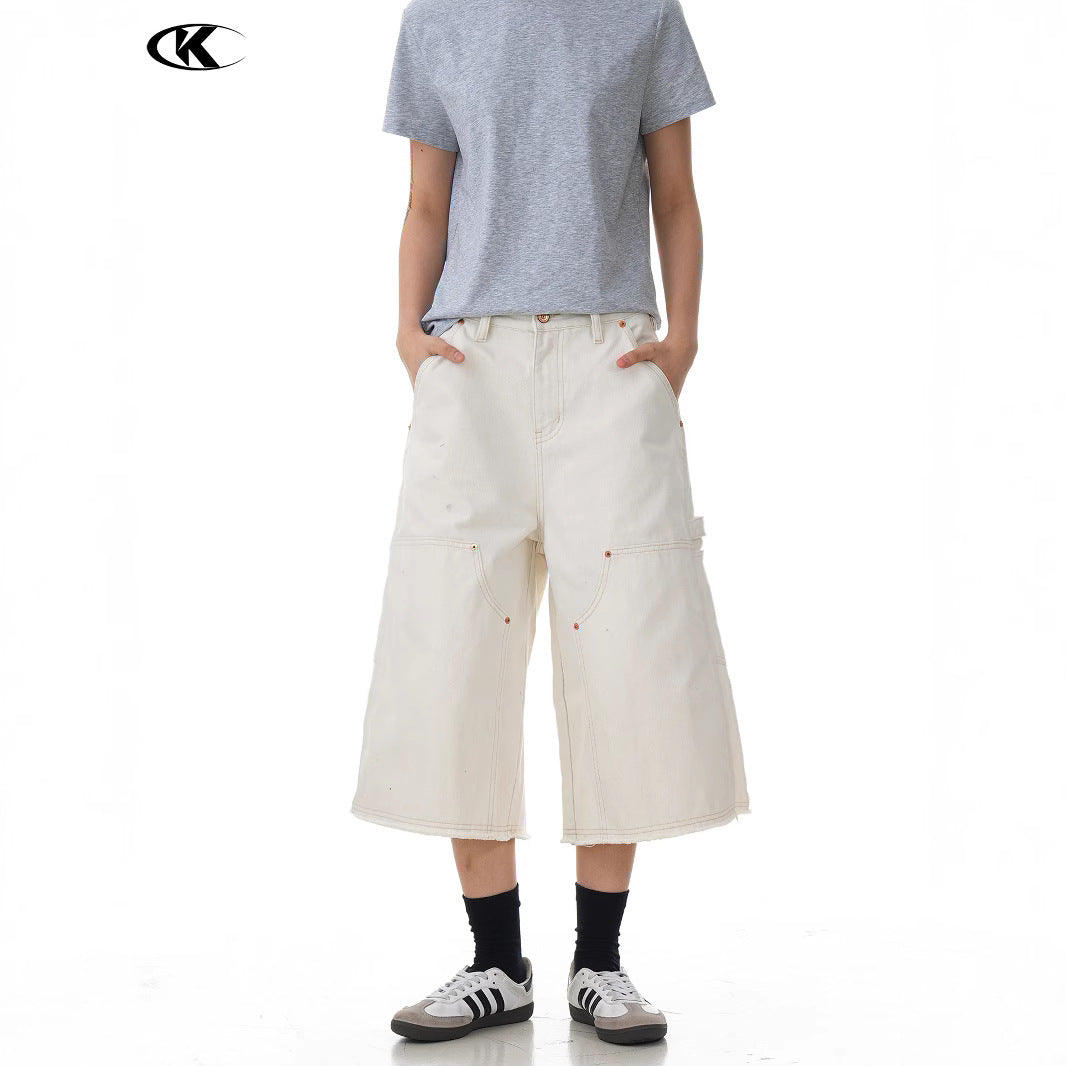 11KN Loose Casual Retro A-word Casual Tooling Shorts