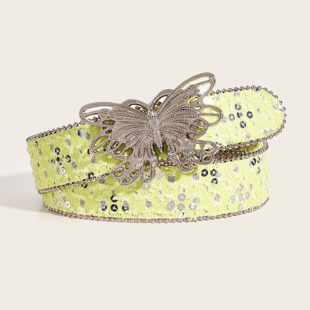 Intertek Decorative Butterfly Smooth Buckle Belt
