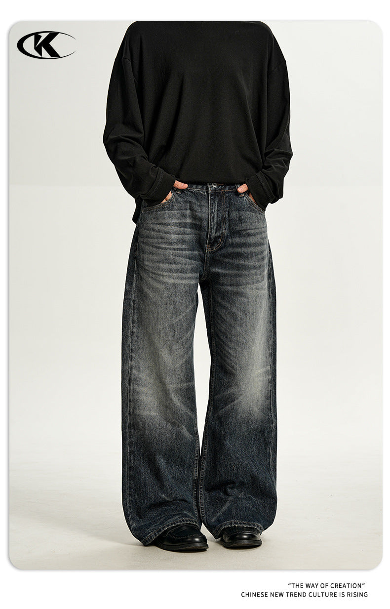 11KN Retro Straight and Micro-mop Jeans