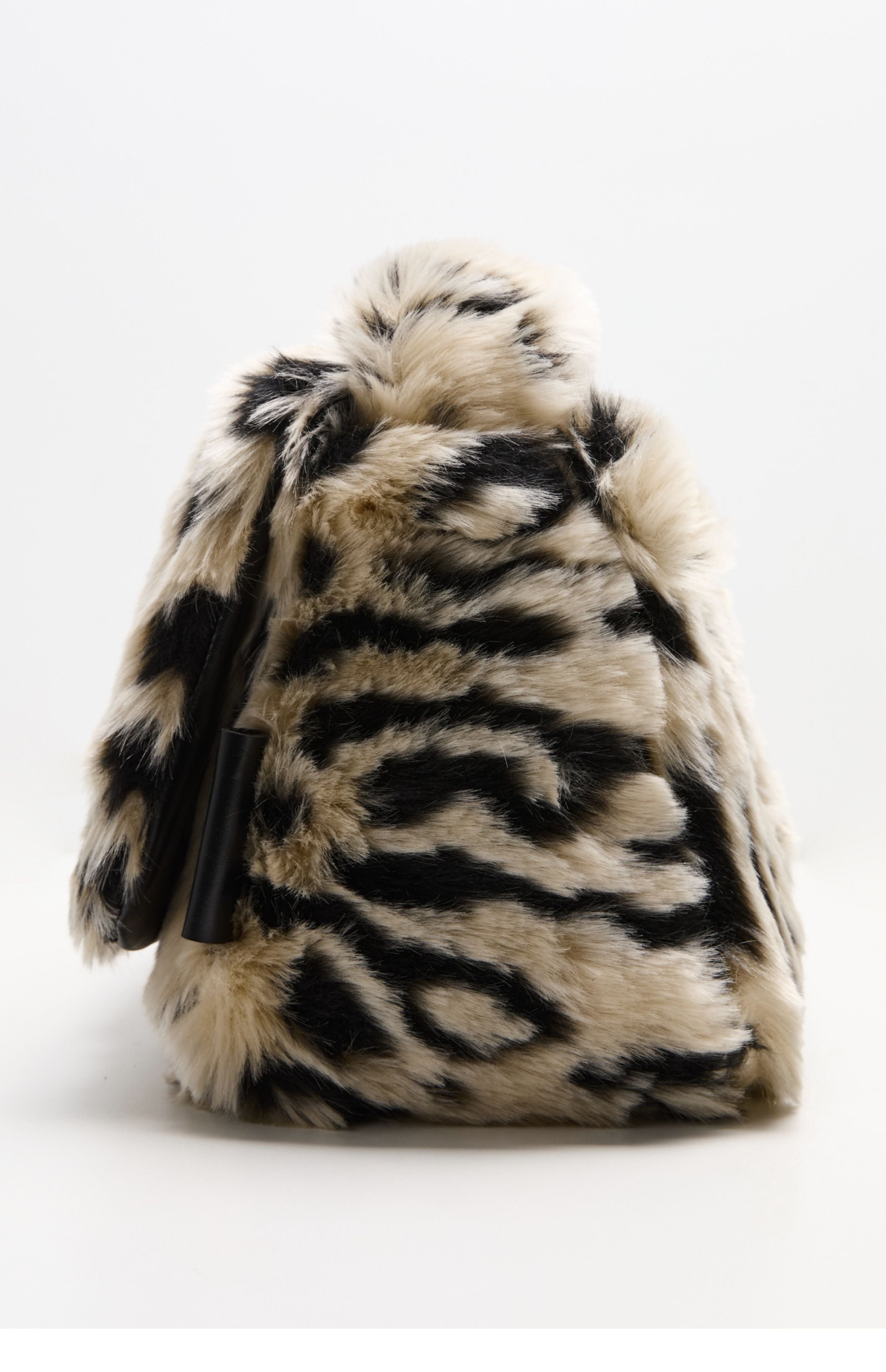 DirtySix spotted leopard flip square bag