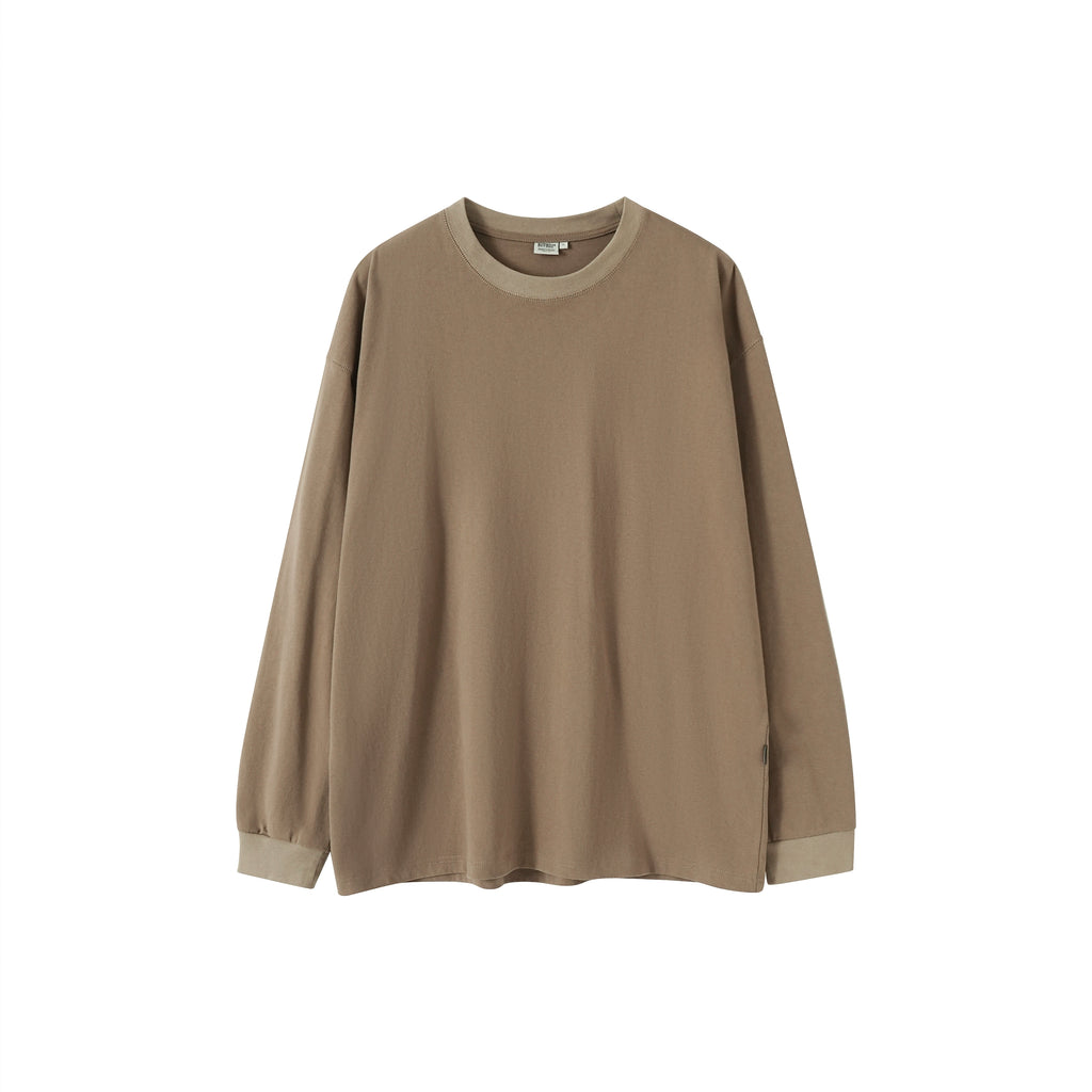 BUTTBILL four-pin six-thread heavy 300G round neck long-sleeve Tee
