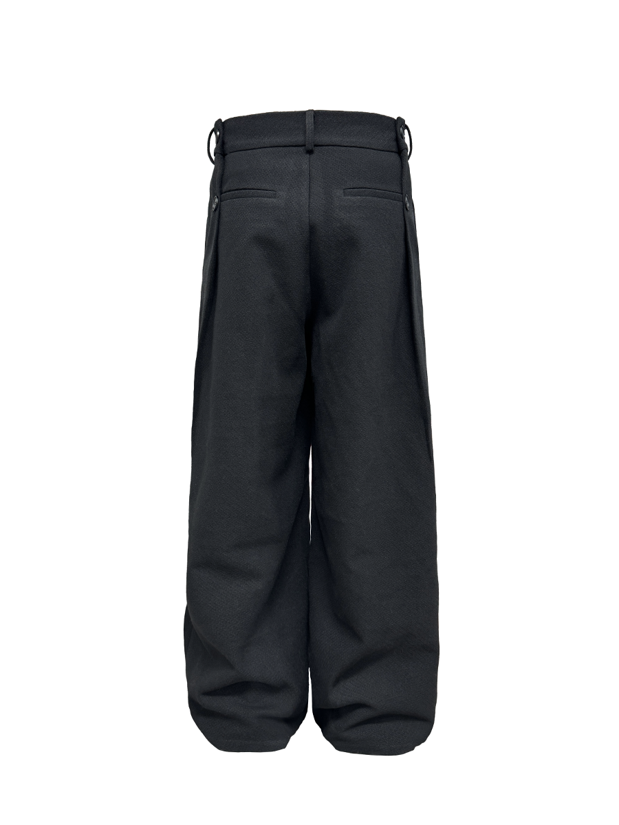 JCAESAR BUTTON Wool PANTS