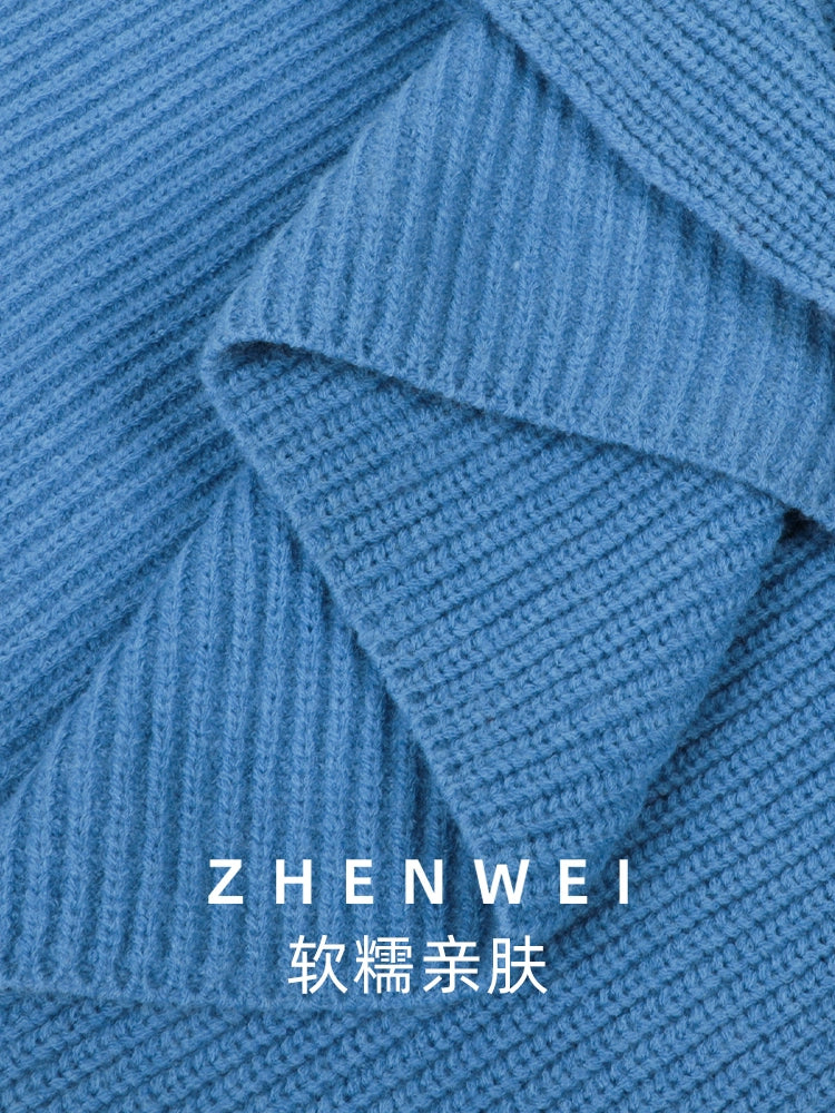ZHENWEI Stand-up Collar Wide Cape Shawl Integrated