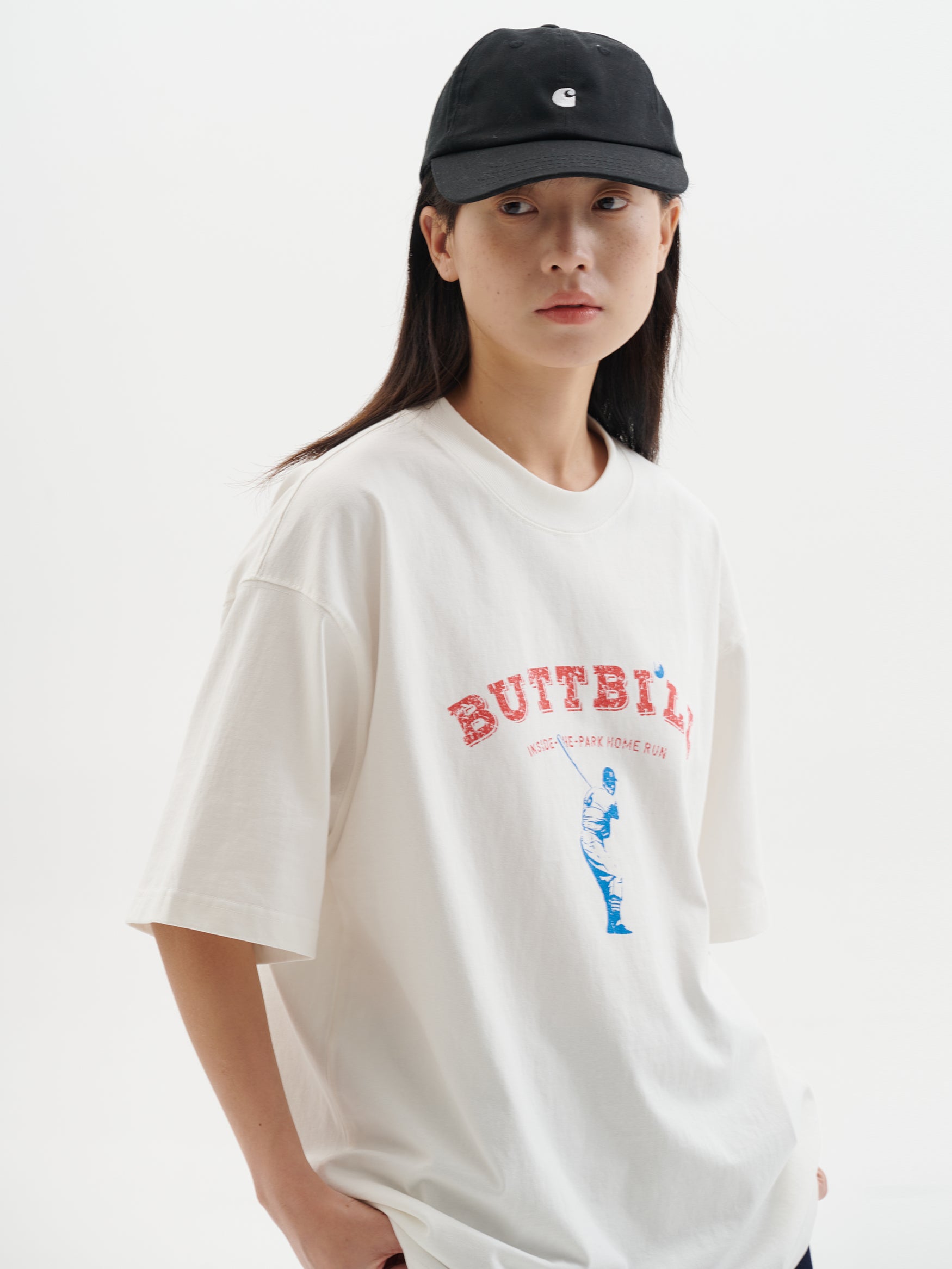 BUTTBILL Vintage Home Run LOGO Japanese Tee
